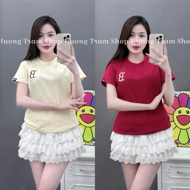 Áo thun babytee thêu chữ Bờ 35-55kg cotton borip mềm mịn mát phom dáng vừa Hương Trầm Shop