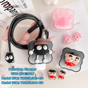 Pelindung Charger FOR VIVO 80Watt 90Watt | Set 5 Item Paket Cover Pelindung Kepala Charger & Kabel Untuk Charger Original FOR VIVO 80Watt 90Watt