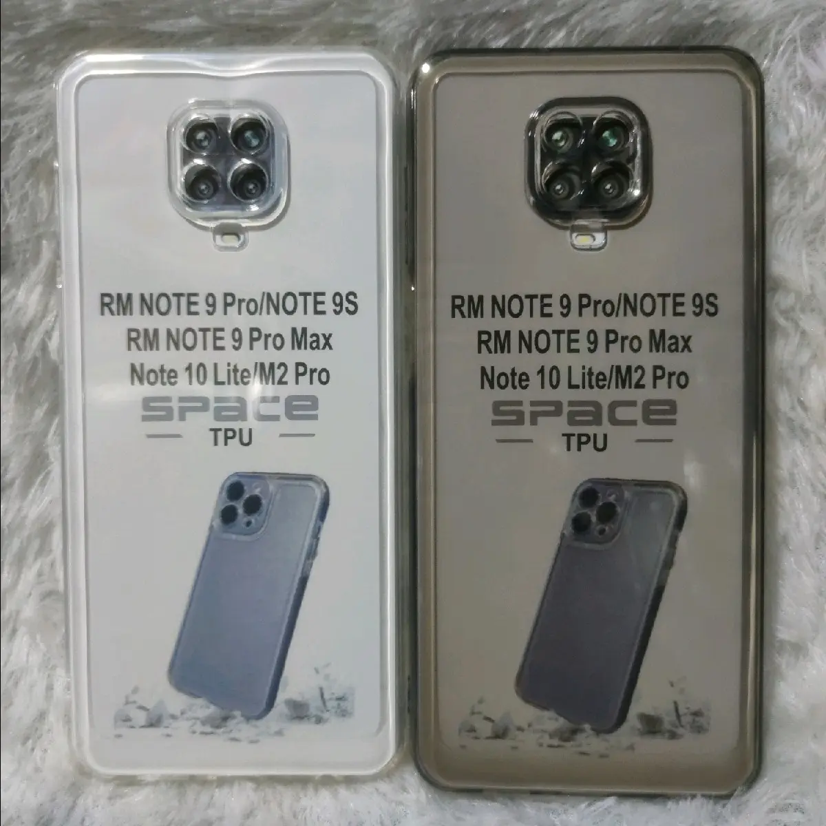 Softcase Clear Hitam Rm Note 9 Pro Tpu Space Pelindung Handphone Protect Camera Silikon Casing Transparan Bening