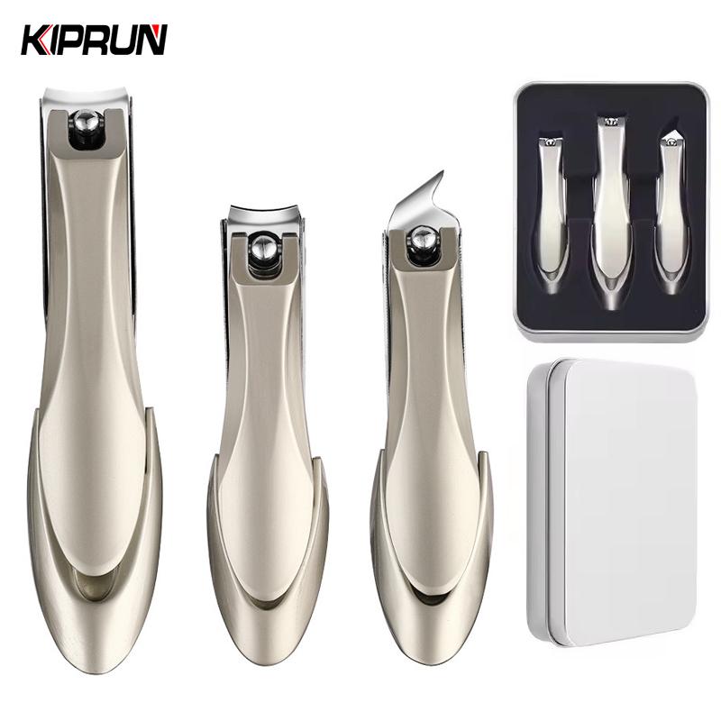 Product Introduction of KIPRUN Nail Clipper, 3Pcs Nail Trimmer, Large Sharp Stainless Steel Anti Splash Sharp Fingernail Cutter edgy 27