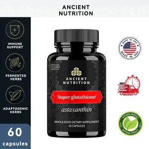 Super Glutathione+Astaxanthin, dukung detoksifikasi&antioksidan, bantu kulit & imun sehat,60 kapsul