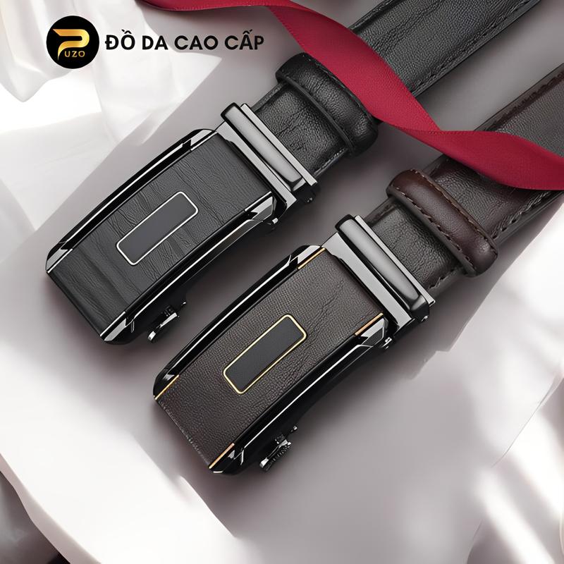 Thắt Lưng Nam PUZO Cao Cấp Khóa Tự Động Hợp Kim Chống Gỉ Không Bong Tróc TL07