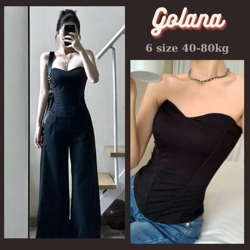 Áo body Cúp Ngực Dáng Dài Áo Ống Có Đệm Mút Khoá Kéo sau Lưng Siêu cá tính có bigsize