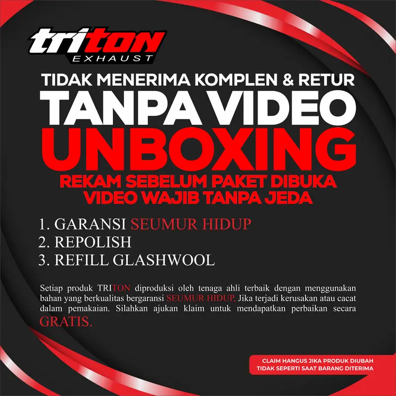 knalpot racing CBR250RR R25 NINJA 250FI NINJA 250 karbu Triton type GT-5 series free DB killer 8