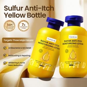 ClearLab Sulfur anti-itch and Moisturizing Body lotion improves dry and itchy skin and provides long-lasting moisture and nourishment