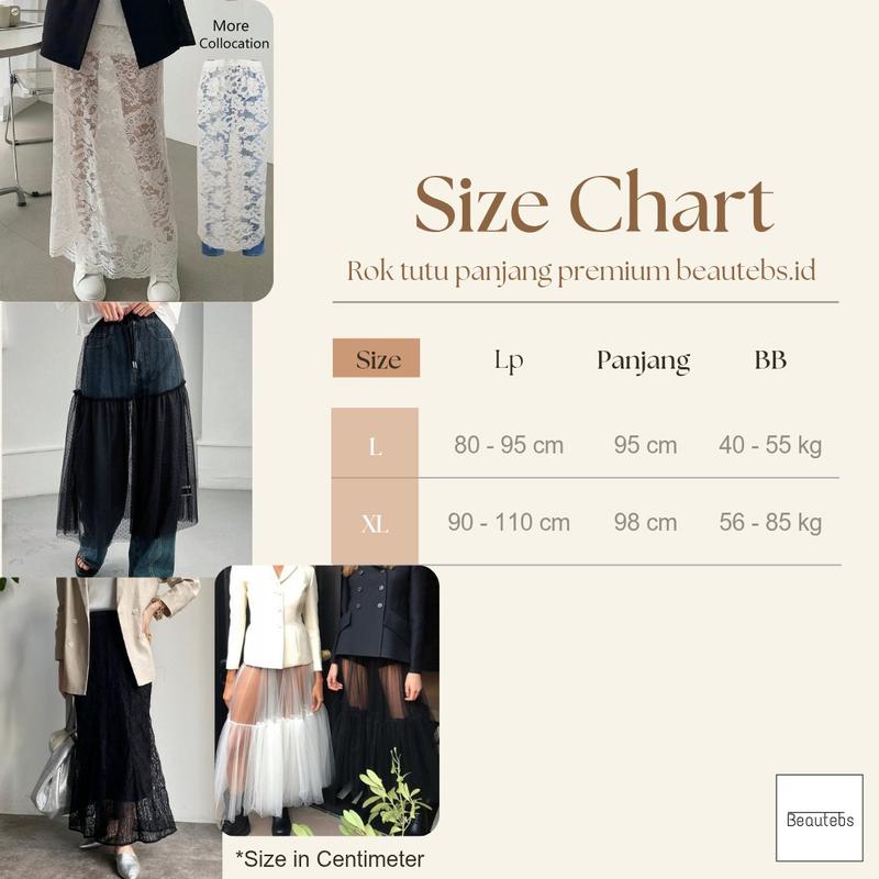 Product Introduction of Rok tutu ruffle rok tile hitam ruffle rok putih tutu  Wanita Panjang Casual Dewasa wanita Muslim Hitam Maxi Kerja Scuba 6