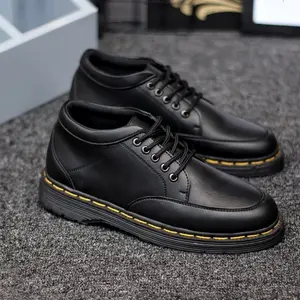 SEPATU BOOTS DOCMART HITAM PRIA DAN WANITA SEPATU FORMAL KERJA KANTOR PANTOFEL CASUAL Shoes Kasual Rubber Manis Formal Shoes Black