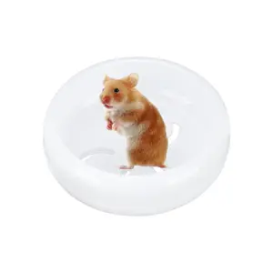 1Pcs Small Animal Exercise Wheel 14cm Multi Cage Mount Wide Fit Silent Disc Hamster Pet Exercise Wheel - White
