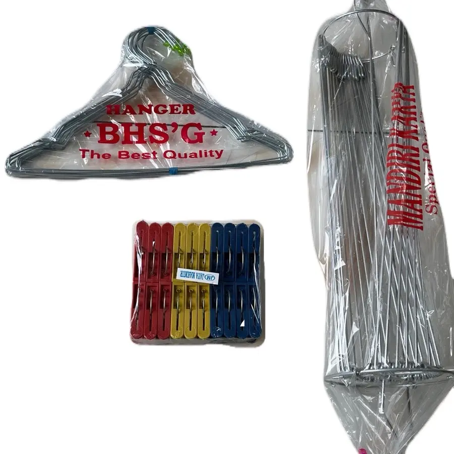 Paket hemat isi 3 ( hanger baju bayi,folding 24,jepit baju 20pcs)