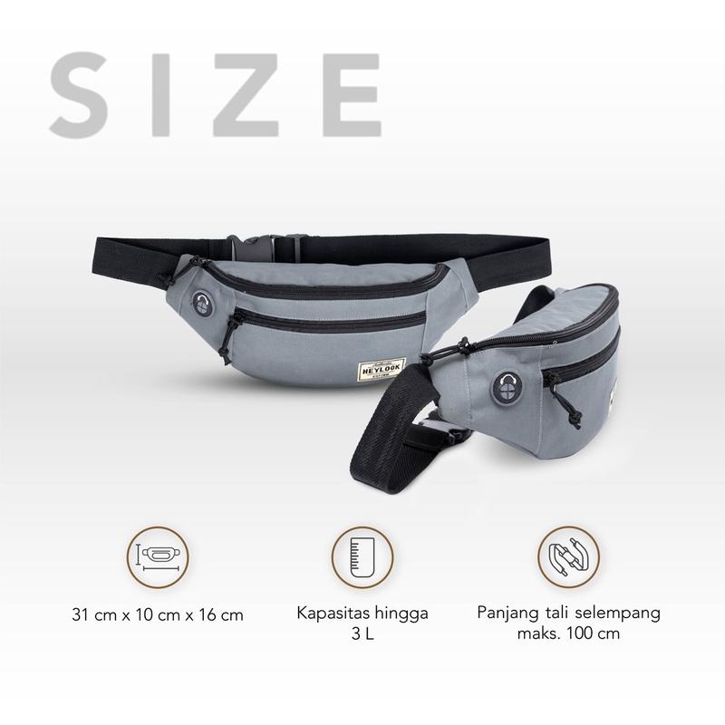 Tas Pinggang Selempang Pria Waist Bag Alva Sling Bag Distro Gadget 2