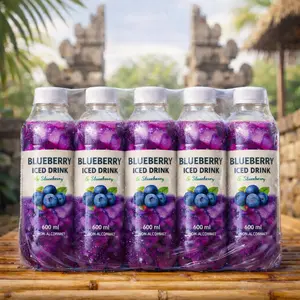 PAKET 5Minuman Blueberry 600ml – Rasa Manis Asam | Cocok Stok Kulkas