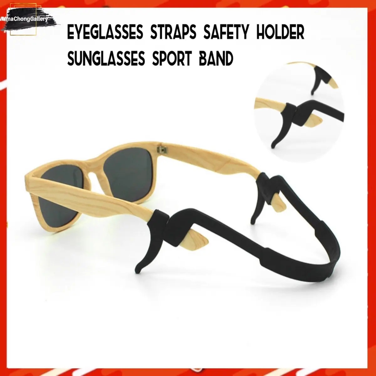 Silicone Eyeglasses Strap Fit Sports Eyewear Retainer Sunglasses Straps Safety Chain Holder tali cermin mata Spectacle sport band