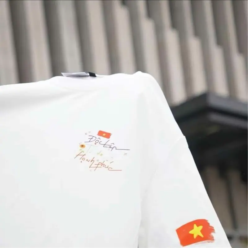 { MỞ BÁN 30-4  1-5 } Áo Thun in hình độc lập tự do hạnh phúc chất liệu vải cốt tông Mềm Mịn 3