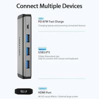 Gambar Vention CNB Converter Type C Hub 5 in 1 Resolution up to 4K 30Hz Ultra HD , Multiport 3x USB3.0 HDMI Power Delivery PD 87W dari Click & Go Tokopedia Kota Bandung 2 Tokopedia