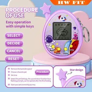 (HW FIT) Mainan Kreatif Elektronik Pet Game Tamagotchi Mainan 168hewan Peliharaan Dalam Virtual Pet Mini Handheld Game