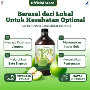 Alanatura Cuka Apel Hijau Batu Asli Malang With Mother Original 500ml - Bisa Bayar Di Rumah