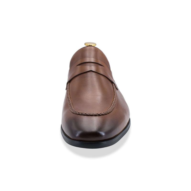 Product Introduction of ARDEN TEAL Arrecifes Chestnut Full Grain Leather Penny Loafer 7