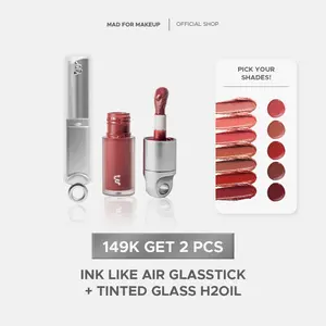 [149K GET 2 PCS] Mad For Makeup Ink Like Air Glasstick + Tinted Glass H2Oil