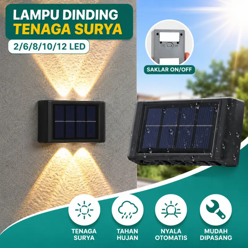 Lampu Dinding Taman Tenaga Surya Dekorasi Luar Ruangan - Lampu Sensor COB Tahan Air Cocok untuk Halaman Belakang Pesta Hemat Energi Lampu Malam