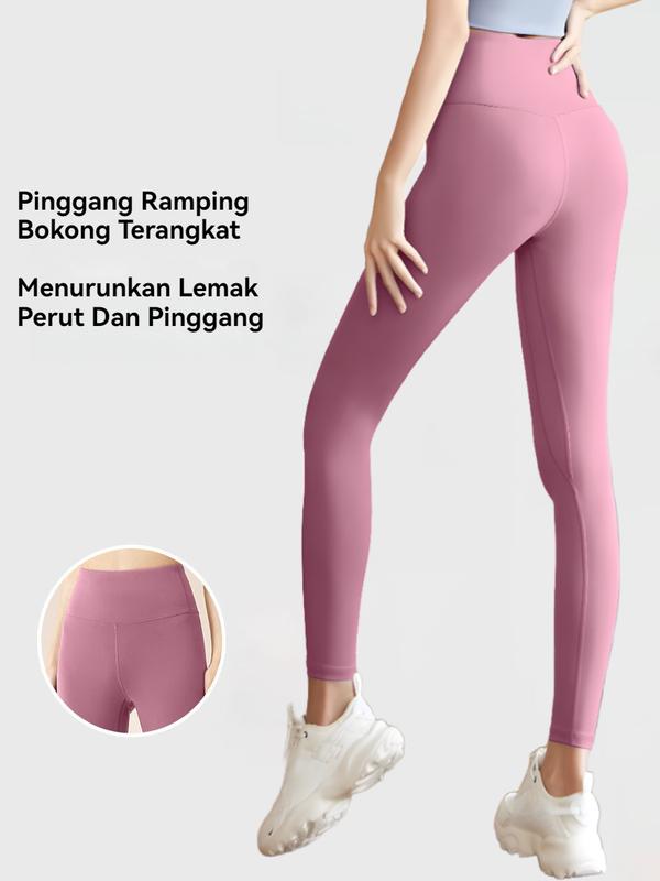 Yoga Legging Celana Olahraga Wanita High Waist  Polos Gym Fitness Yoga  Running Outdoor Sport JY20 compression  pants 1