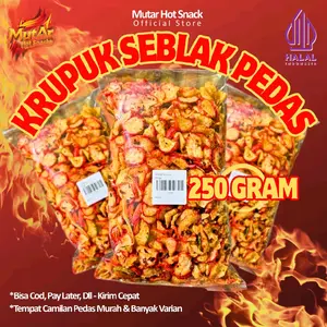 Seblak Pedas Krupuk Bawang Daun Jeruk 250 Gr Viral Snacks Food