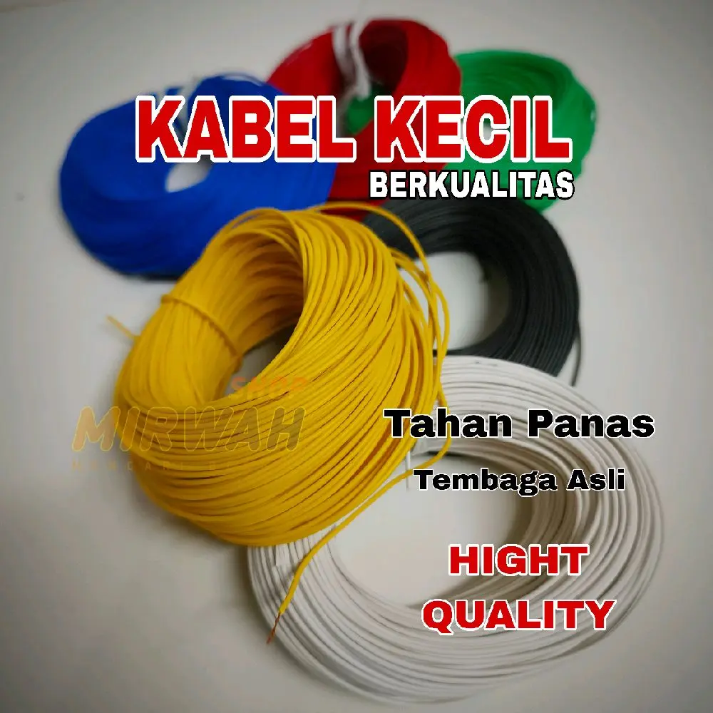 Kabel Per Meter Hitam Kuning Putih Biru Hijau Merah Kabel Serabut Kecil satu set cocok Buat layang layangan Motor Remot Elektronik Bagus