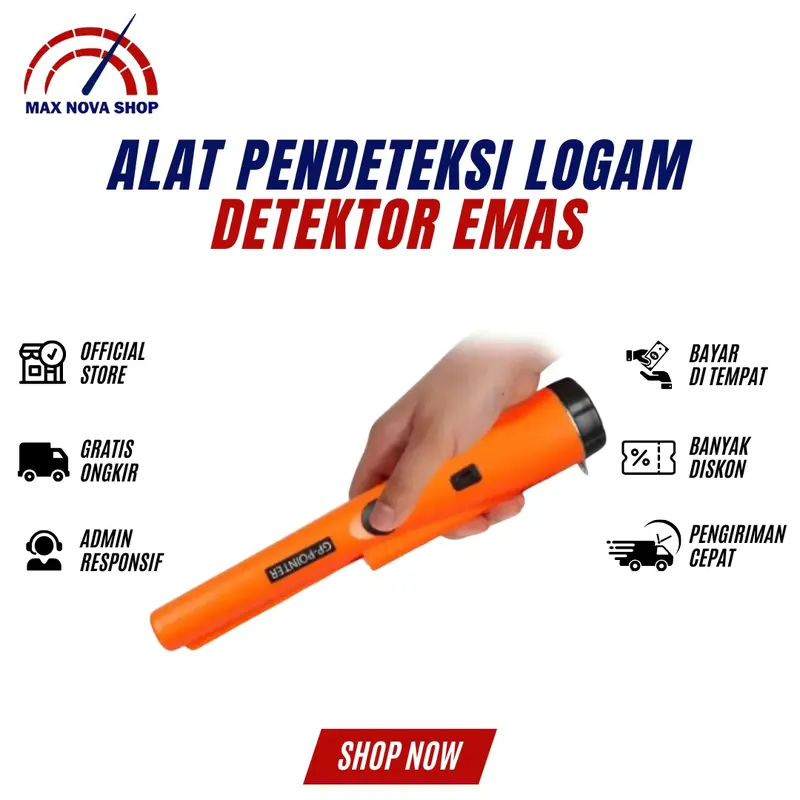 [COD MAX] Alat Pendeteksi Logam Detektor Emas Harta Terpendam Metal Emas Perak Deteksi Tahan Air