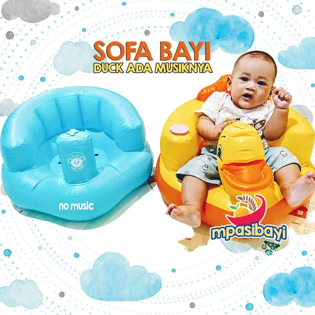 Sofa bayi pompa motif lucu bebek mobil tempat duduk anak