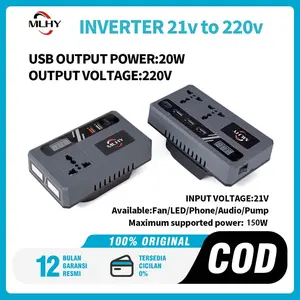 MLHY Inverter baterai Lithium Makita soket 100w DIY Inverter Fast Charging USB LXT Baterai Converter 220V DC