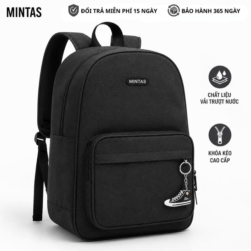 Balo Nam Nữ Thời Trang Thương Hiệu MINTAS, Kiểu Dáng Basic Đi Học Đi Làm Đa Năng