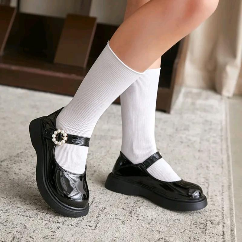 Product Introduction of Sepatu Sekolah Anak Perempuan Tali Hitam / Sepatu Flatshoes Anak Cewek Korea style 25