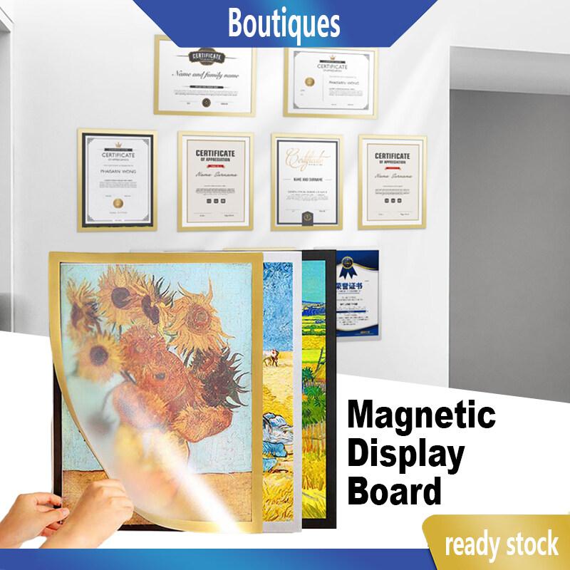 A4 Magnetic Display Board magnetic frame Wall Stick Frame document ...