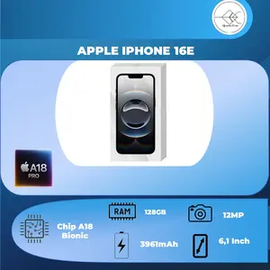 Apple iPhone 16e 128GB 256GB A18CPU 6C GPU 4C Garansi Resmi