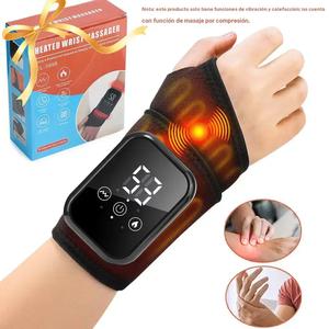 Masajeador de muñeca con calor, vibración y ajustes de calor, envoltura calefactora para muñeca con temporizador de 15 minutos, ideal para tendinitis, relaja la mano del ratón