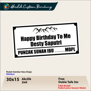 AKRILIK CUSTOM PLAKAT GUNUNG ACRYLIC CUSTOM GUNUNG