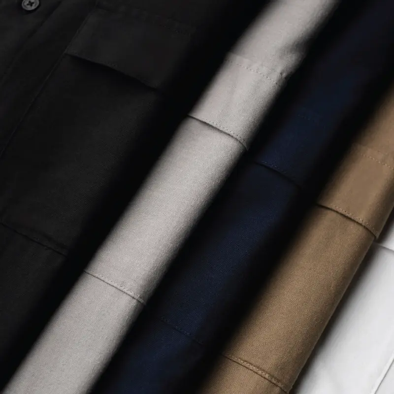 CUTOFF Hudson Double Pocket Workshirt Kemeja Kerja Oxford Polos Pria Panjang 7