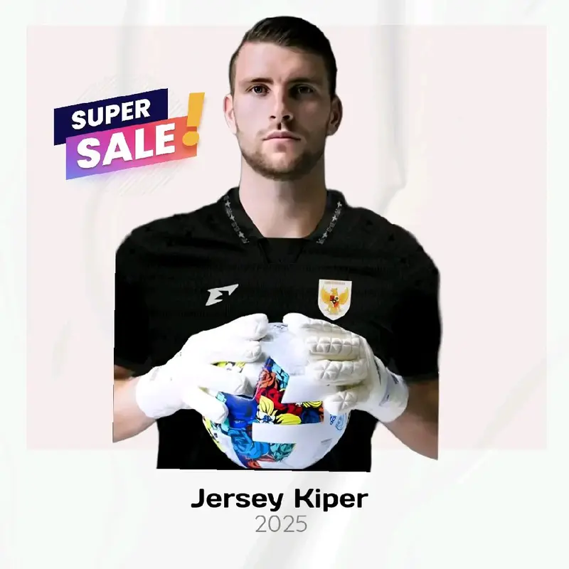Jersey Kiper Warna Hitam Timnas Indonesia 2025, Full Printing Gratis Tambah Nama dan Nomer Punggung 0