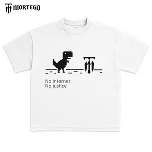 Mortegoclub Kaos Tshirt No internet No Justice Cotton Combed