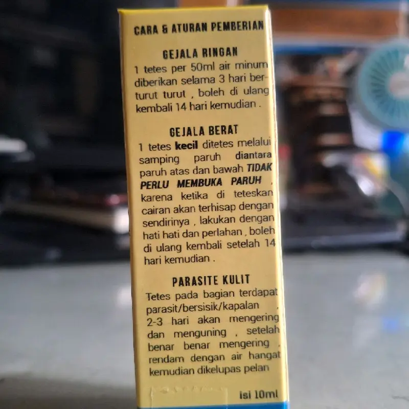 Vermec obat yang diformulasikan untuk mengatasi penyakit yang disebabkan oleh parasit seperti Tungau , Kutu dan Cacing yang menyerang burung 2