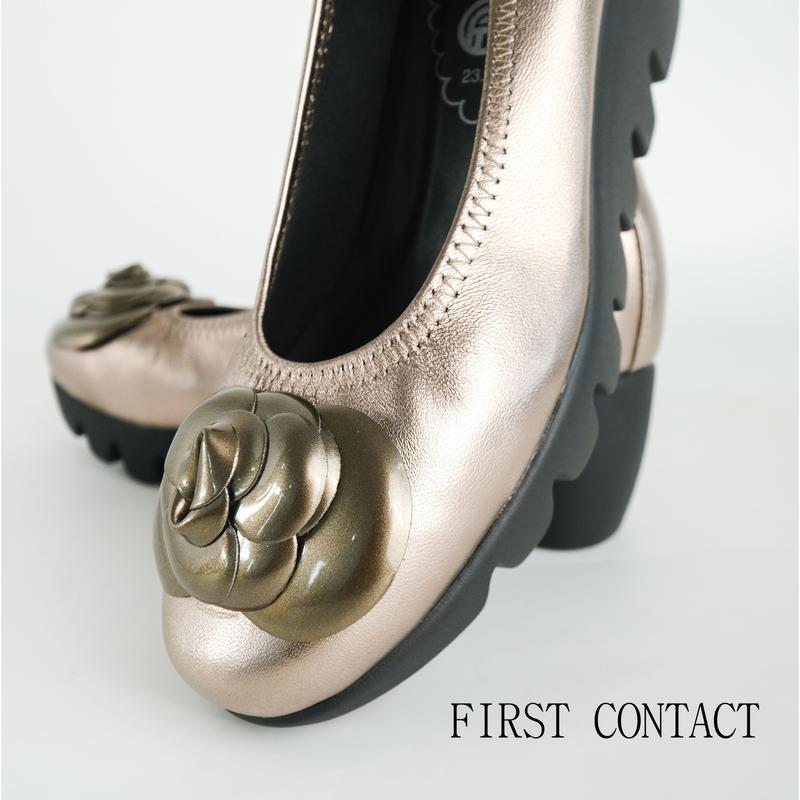 First Contact Sepatu Kerja Pantofel Wanita Aether Bloom Bronze Wedges Anti Slip Premium 3