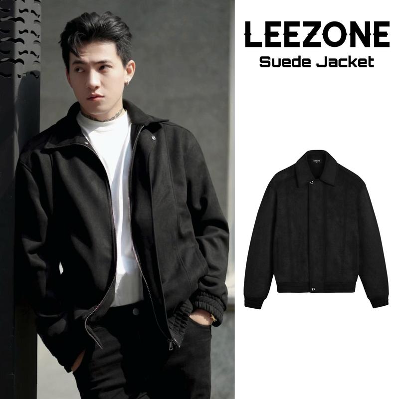 Áo khoác Da lộn nam LeeZone cao cấp | Da lộn Chun Gấu Jacket Menswear