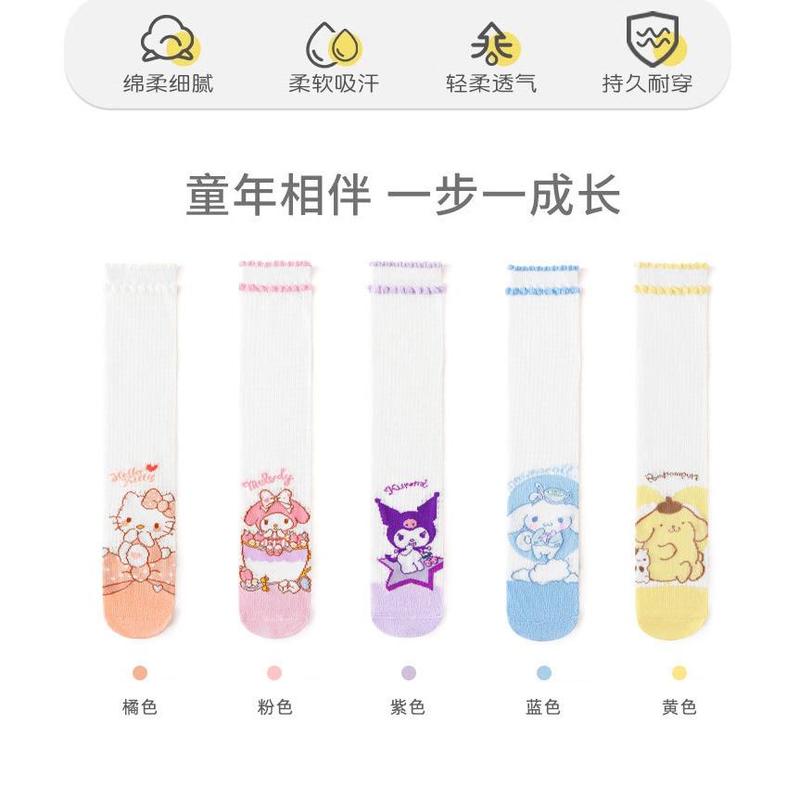 Twinkle Margie Kaos Kaki Panjang Anak Kaos Kaki Selutut Sanrio Kuromi Melody Cinnamorol Fashion 1