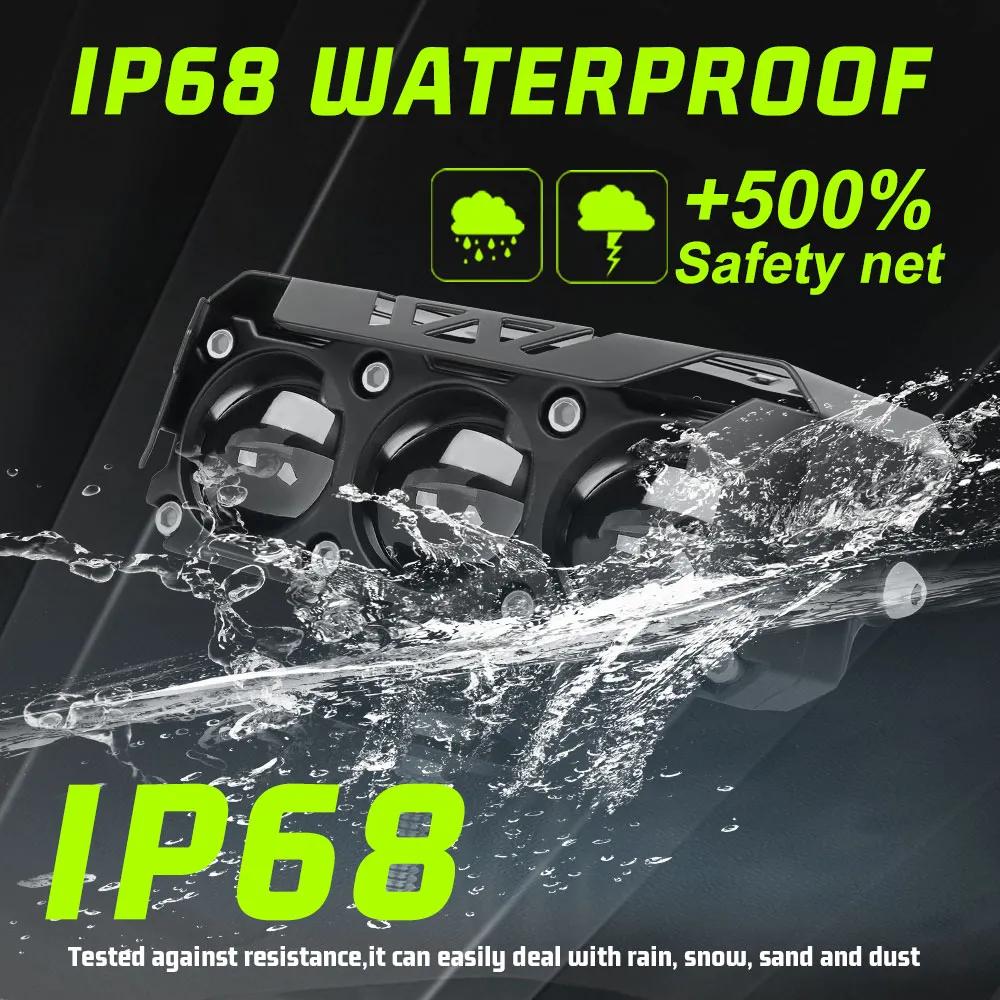 Lampu Sql 3 Mata Berkendara Mini LED Super Terang Lampu Kabut Untuk Sepeda Motor Mobil Dan Truk 12V 24V Lampu Sql 3 Mata Berkendara Mini LED Super Terang Lampu Kabut Untuk Sepeda Motor Mobil Dan Truk 12V 24V