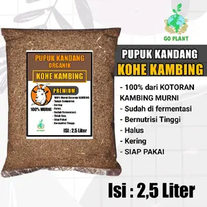 PUPUK KAMBING ORGANIK ISI 2,5 LITER 100% MURNI KOTORAN KAMBING FERMENTASI.