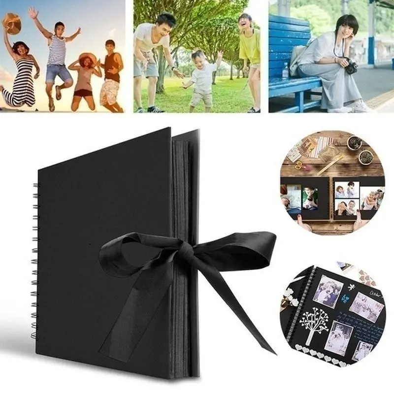 Sổ Lưu Niệm Album Ảnh, Giấy Thủ Công Tự Làm, Sổ Lưu Niệm Album Ảnh, 1 Chiếc, Thích Hợp Cho Quà Tặng Kỷ Niệm Ngày Cưới Và Sách Trí Nhớ Decor Diy 0