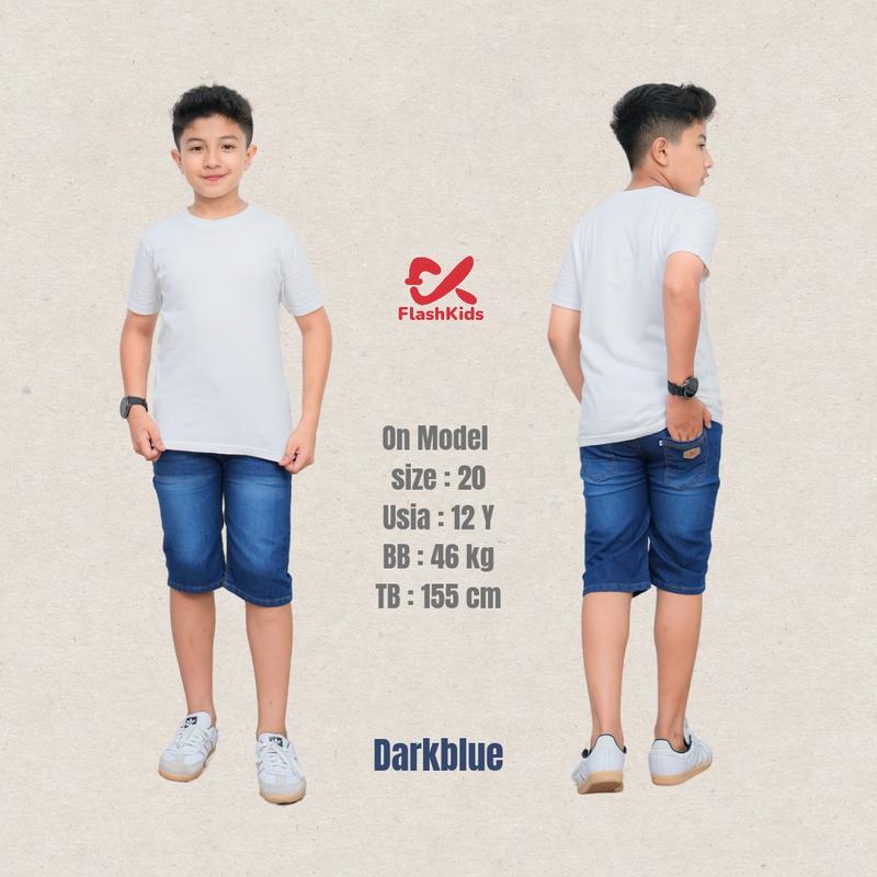 Flashkids Celana Jeans Anak Laki-laki 2-14 Tahun Denim Lutut Laki Perempuan Fashion 8