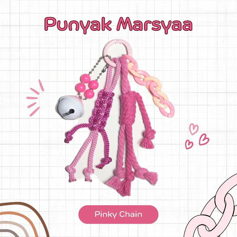 Bag Charm Keychain Macrame Gantungan Tas Gantungan Kunci Ring Chain Gift Ganci 0