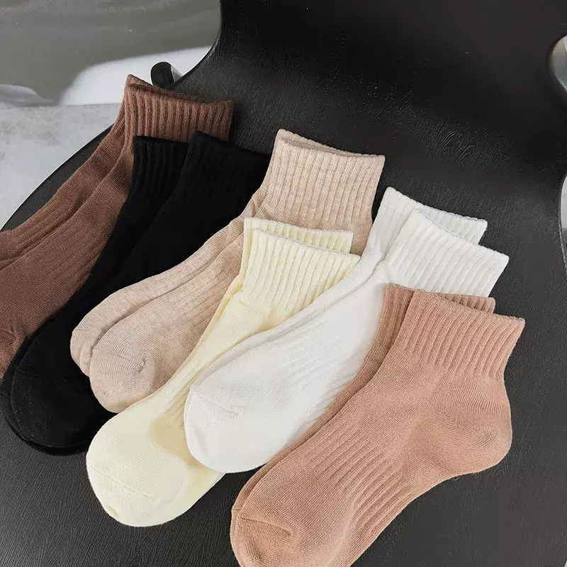 JOIN Kaos Kaki Sekolah Kantor Women Shock / Kaos Kaki Wanita Murah Solid Color / Kaos Kaki Pendek Polos Colorful COCONUT 203 1