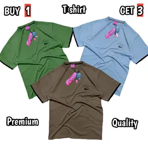 PROMO PUNCAK! 3+1 PCS Harga Pabrik Kaos FASHION Premium Bahan Semi Katun 24s Tebal Pria Wanita Elegan Santai bagus FREE PARFUM