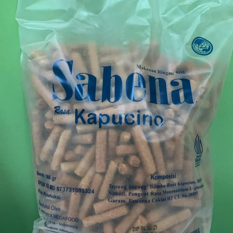 Snack sabena stik ( 1 dus isi  5 pack) ada berbagi macam variant rasa dan juga bisa rasa mix Camilan 5